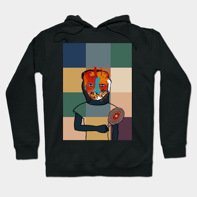 Stellar Star Digital Collectible - Character with FemaleMask, StreetEye Color, and BlueSkin on TeePublic Hoodie by Hashed Art